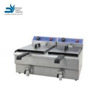 سرخ کن برقی دو لگن برند Burax مدل TEF132 V با شیر تخلیه