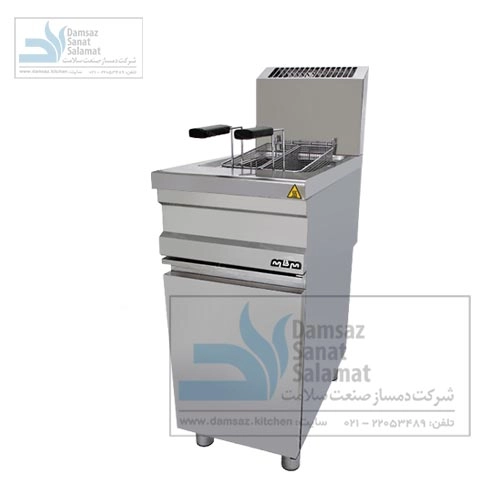 دستگاه سرخ کن صنعتی دو سبد برند ام بی ام MBM industrial fryer