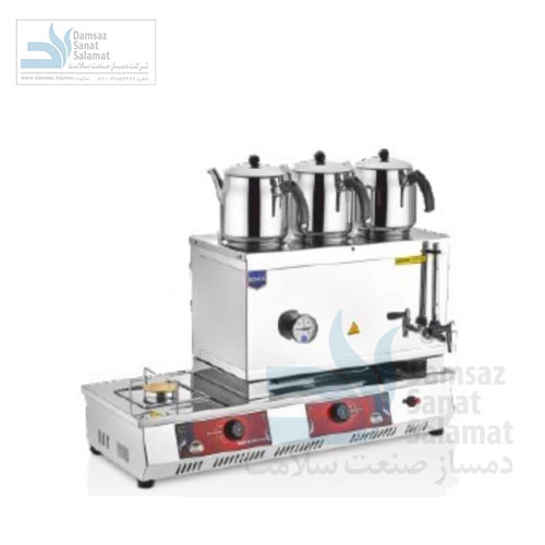 سماور گازی صنعتی 33 لیتری با سه قوری