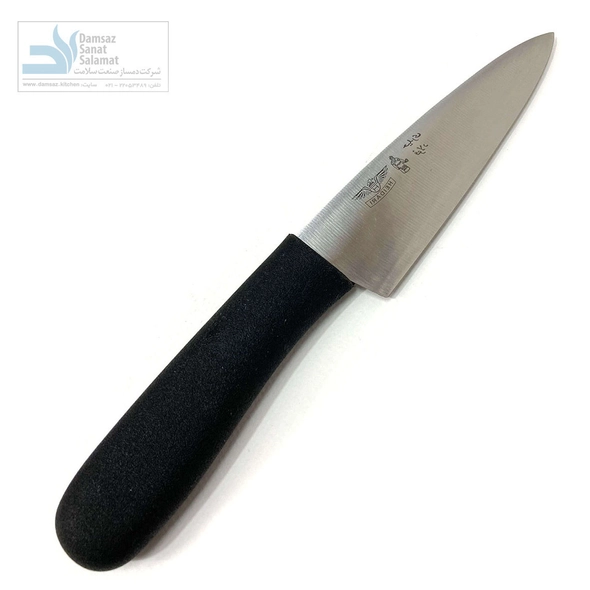 چاقو راسته دسته پلاستیک مشکی حیدری