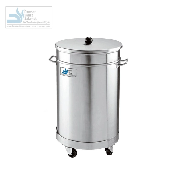 چلیک زباله چرخدار استیل